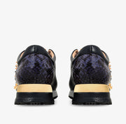 The Infanta Dark Blue Spike Leather Sneaker For Women Limited Edition