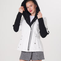The Sage White Leather Women Jacket