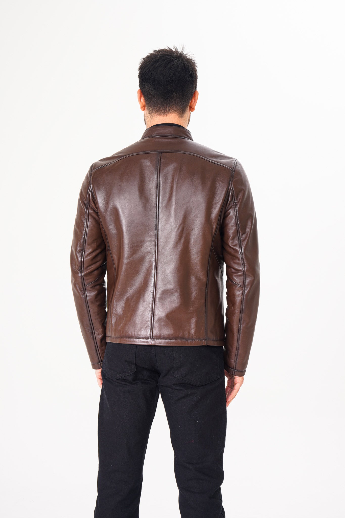 The Falcon Brown Smooth Leather Jacket