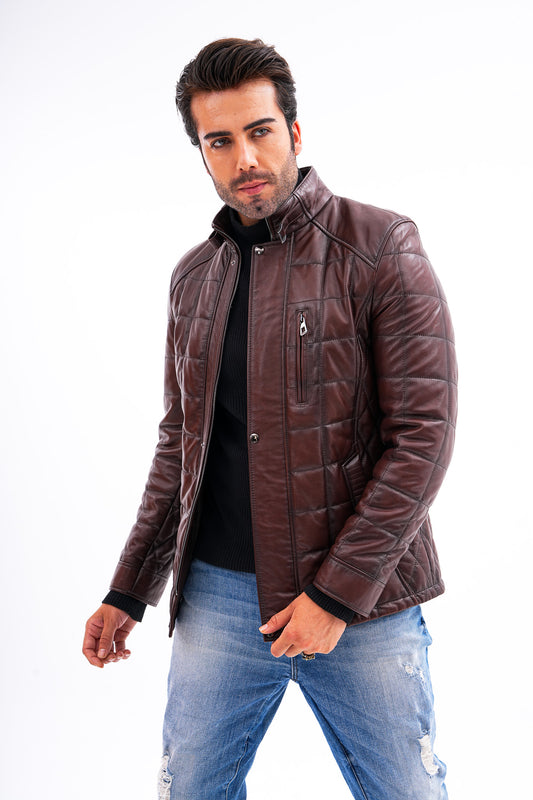 The Modena Quilted Leather Men Jacket