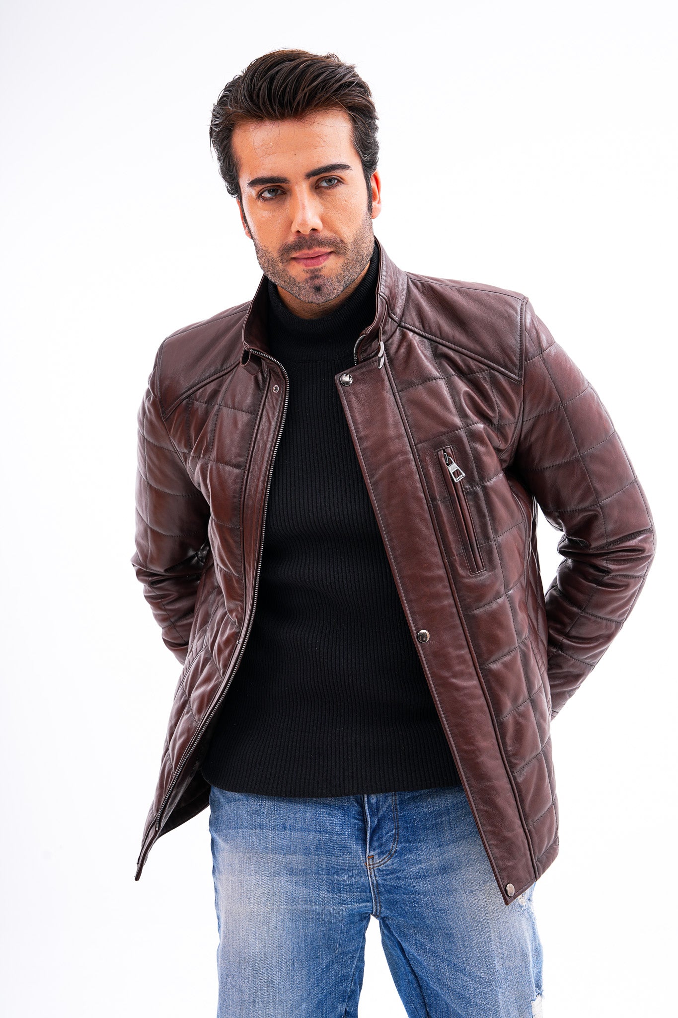 The Modena Quilted Leather Men Jacket