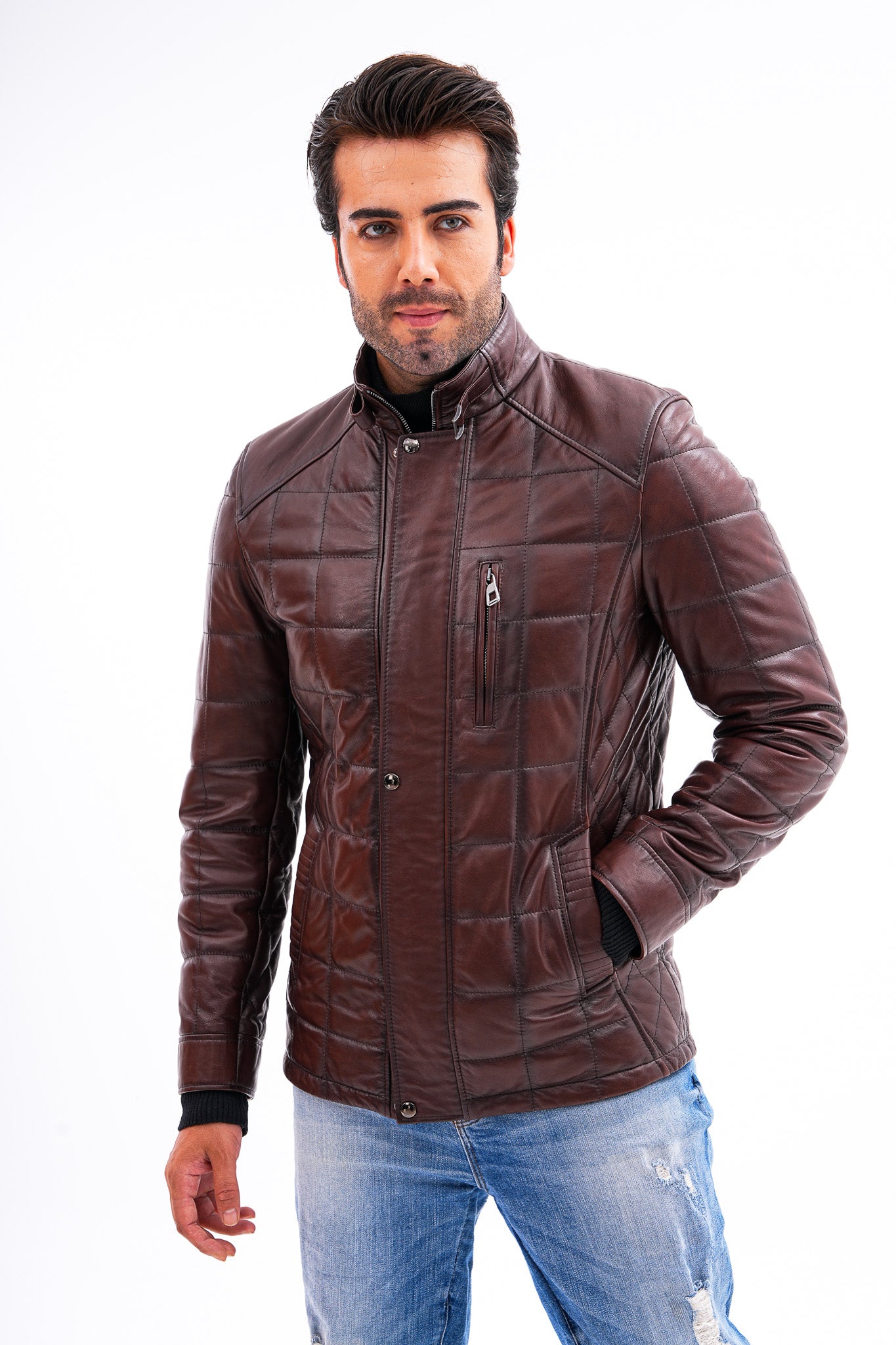 The Modena Quilted Leather Men Jacket