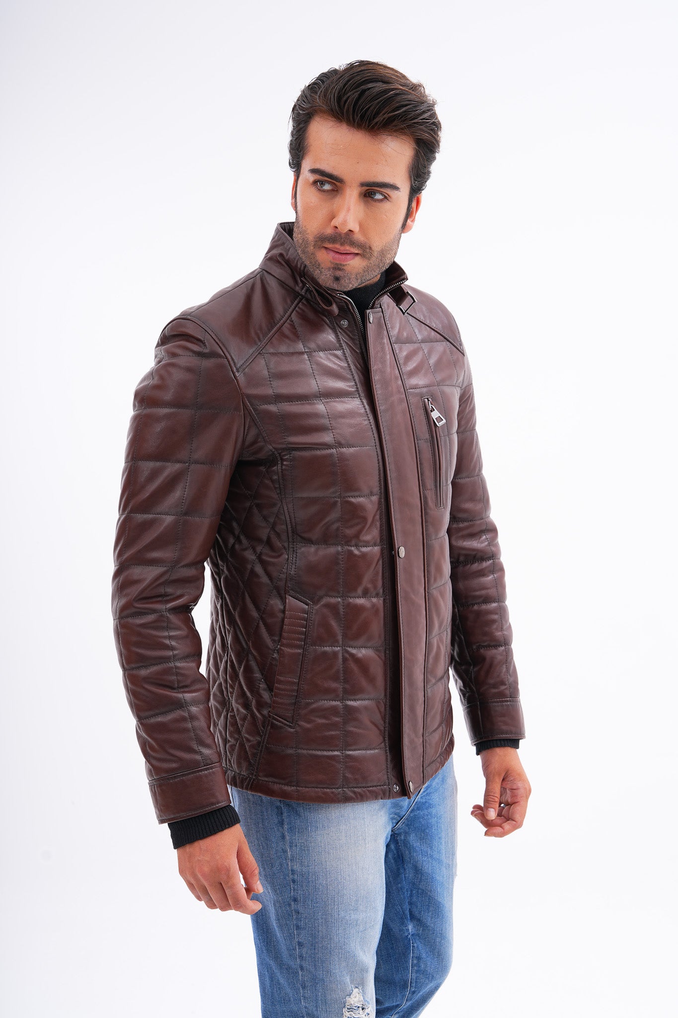 The Modena Quilted Leather Men Jacket
