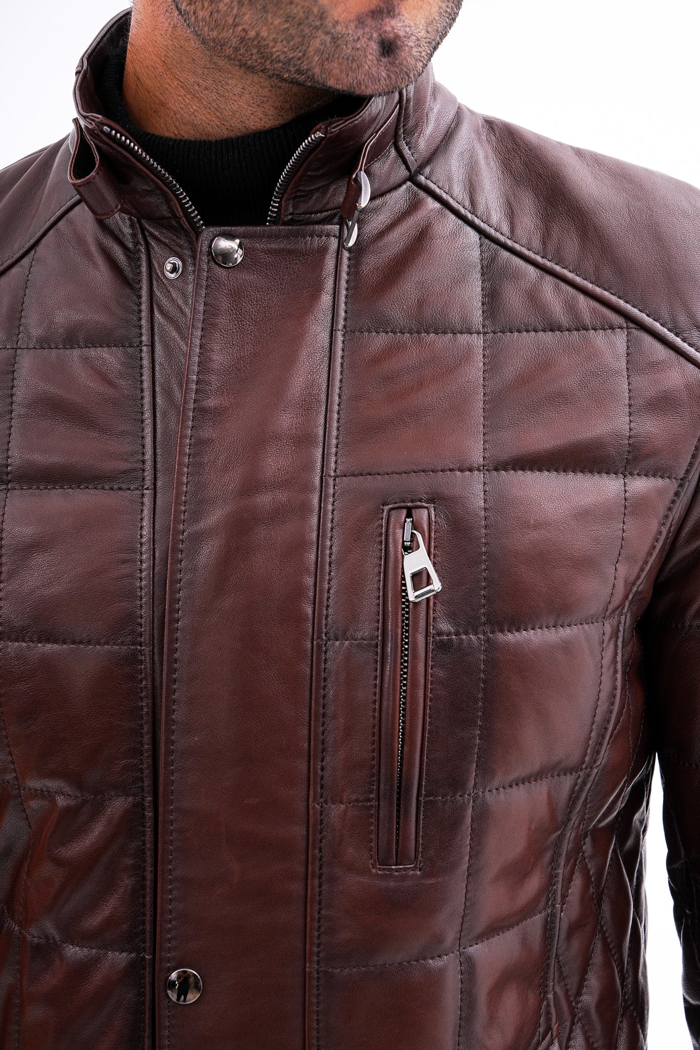 The Modena Quilted Leather Men Jacket