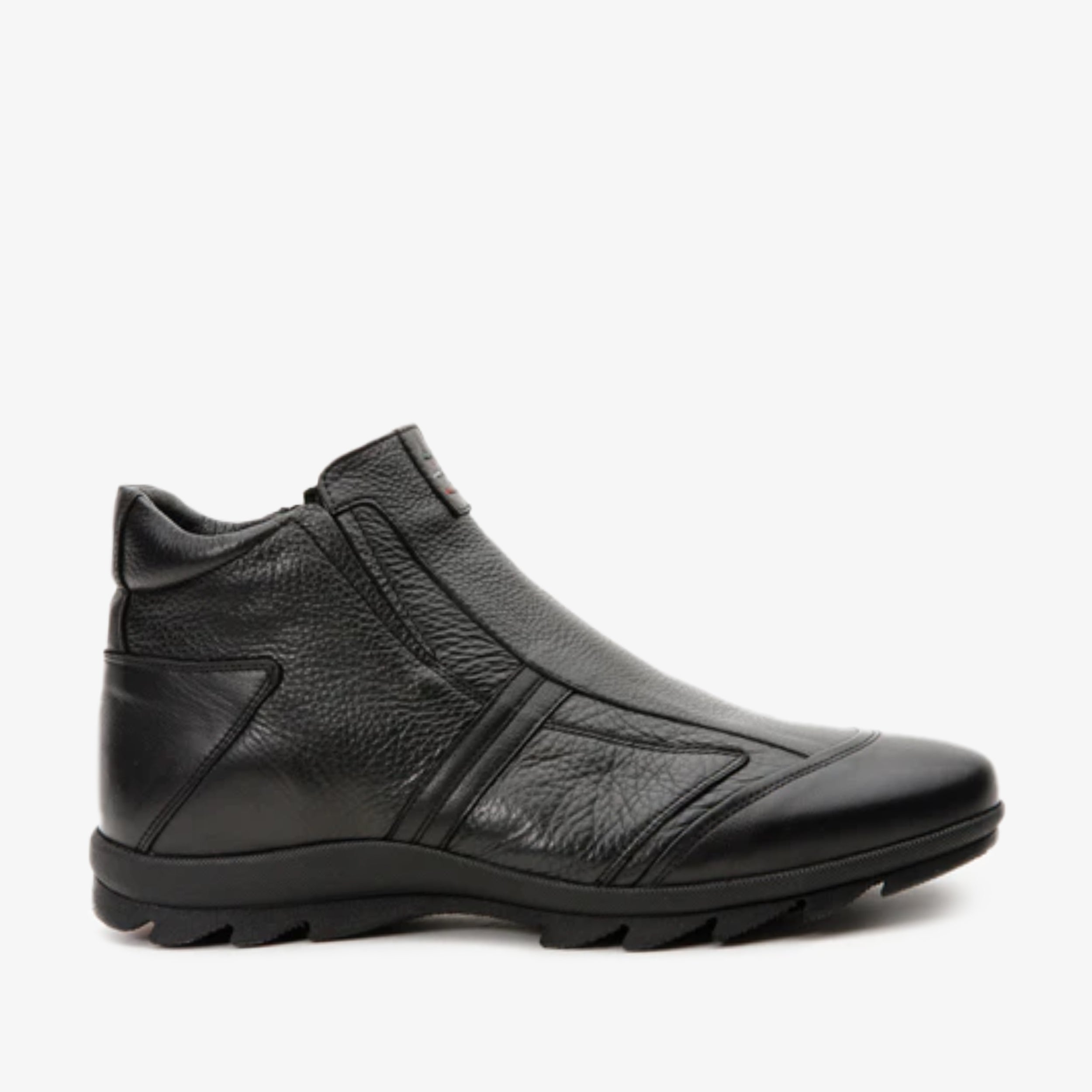 The Montreal Black Leather Casual Zip-Up Ankle Men Boot