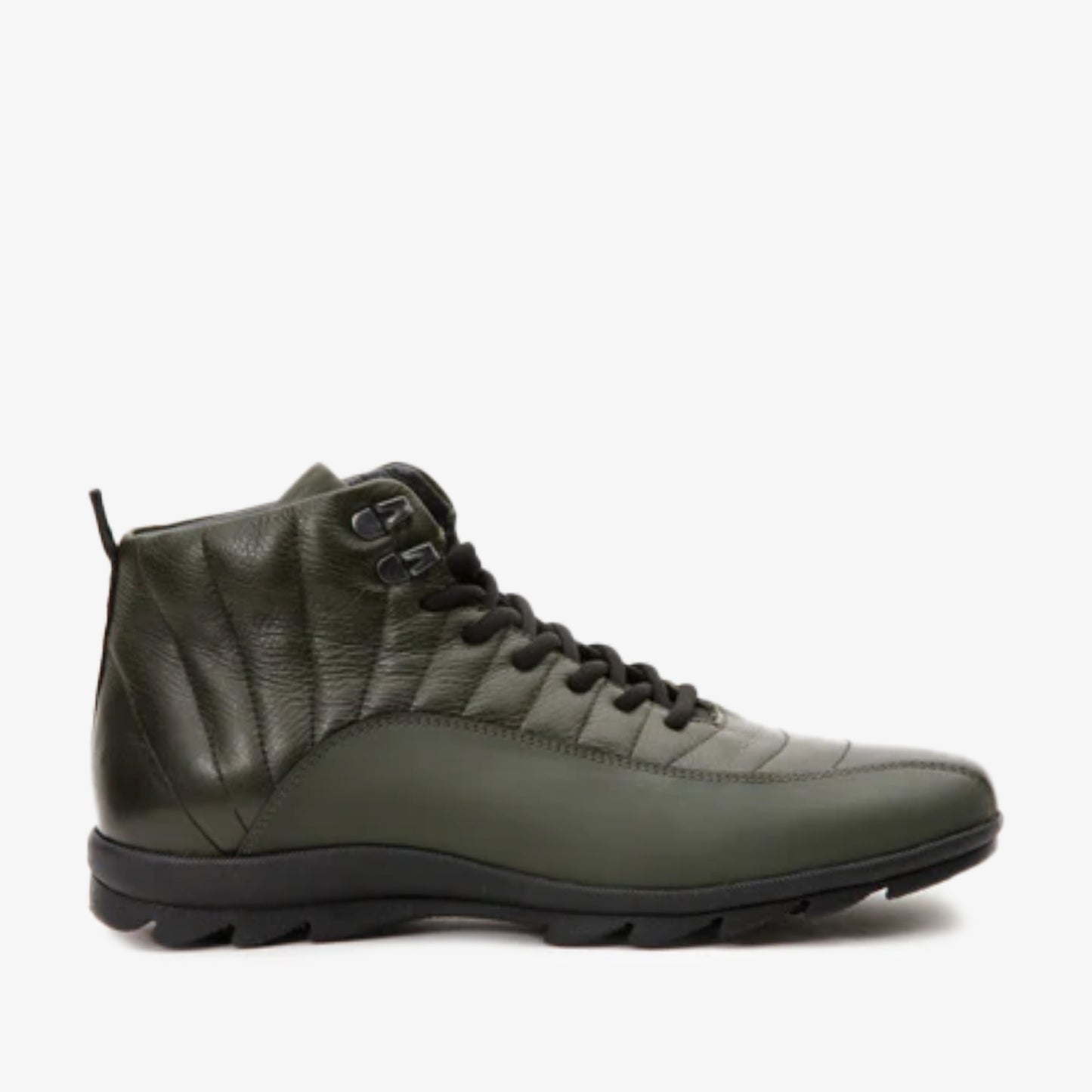 The Merter Green Leather Casual Lace-Up Men Boot