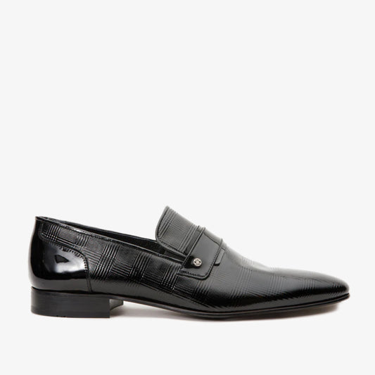 Mocasín de cuero negro para hombre de Warsaw