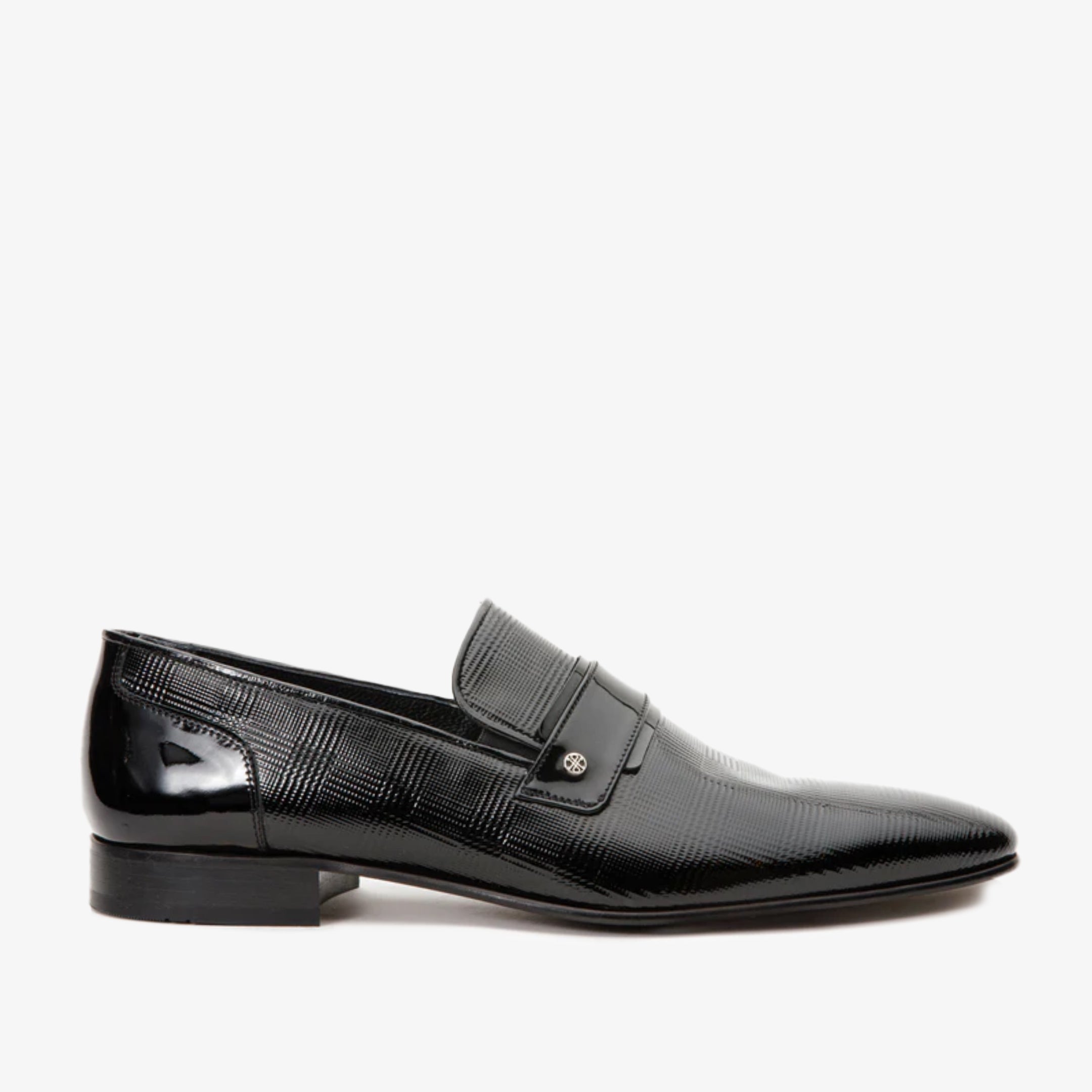 The Warsaw Men Shoe Black Leather Bit Loafer