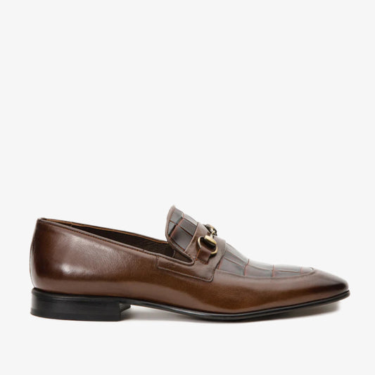 Mocasines de cuero marrón de Pusan ​​para hombre
