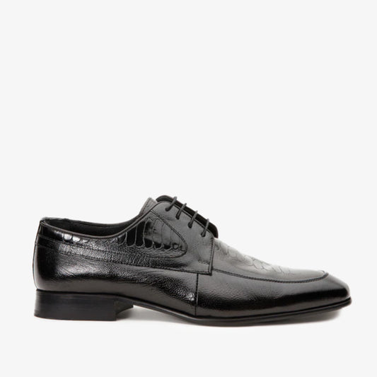 The Martin Black Leather Derby Men Shoe