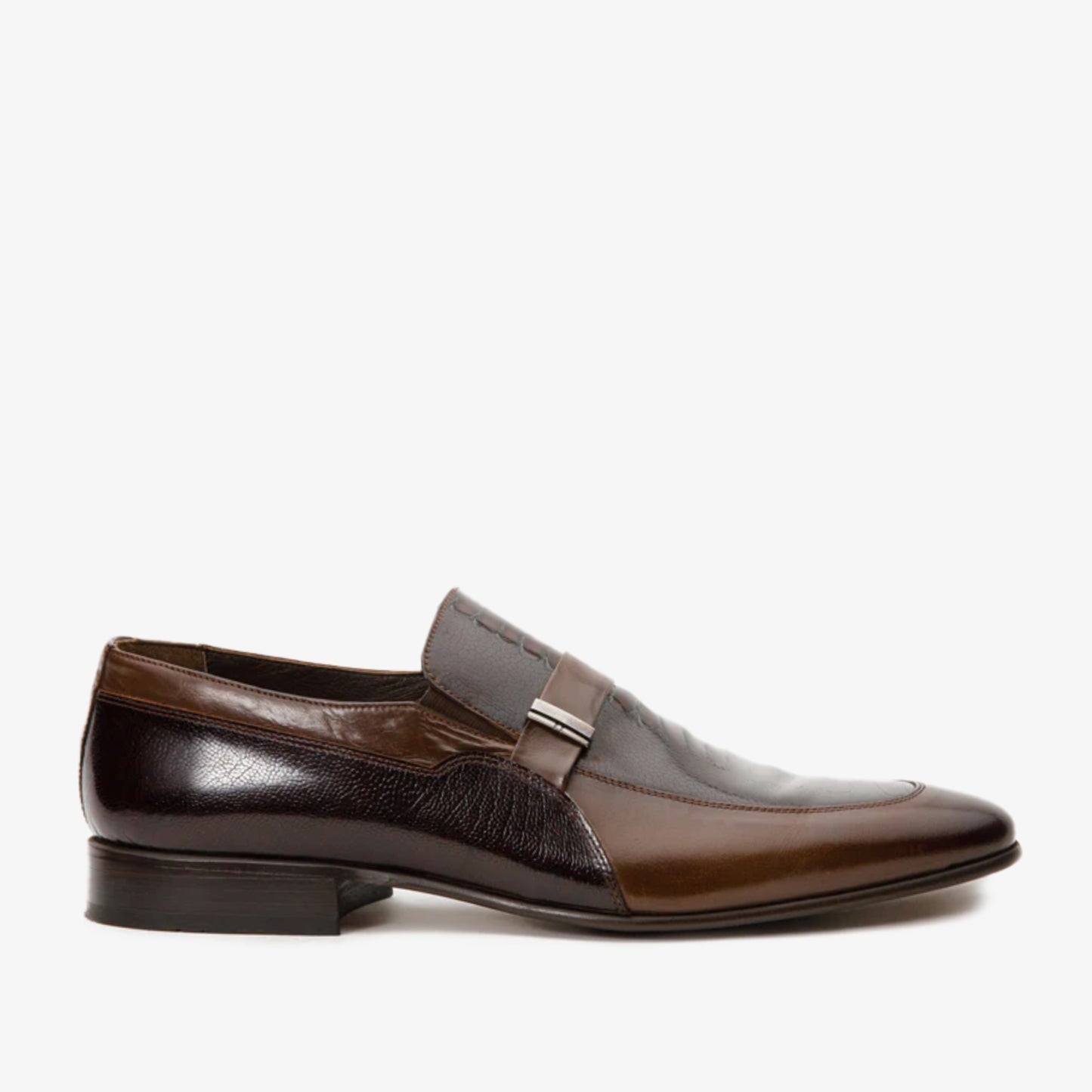 Mocasín de piel marrón Kazablanka para hombre