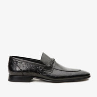 Mocasín de vestir de cuero negro de Johannesburg para hombre