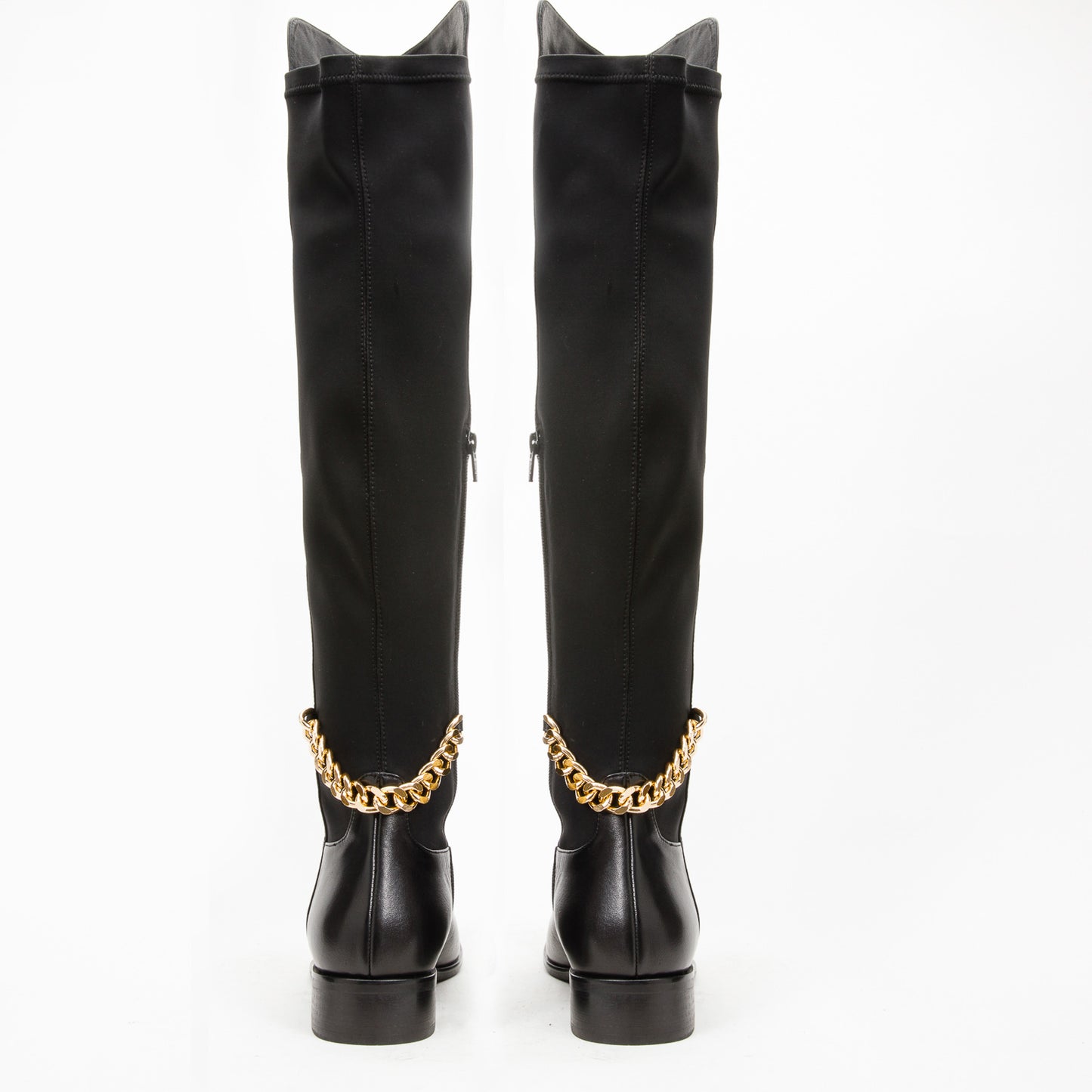 The Tallin Black Leather Knee High Women Boot