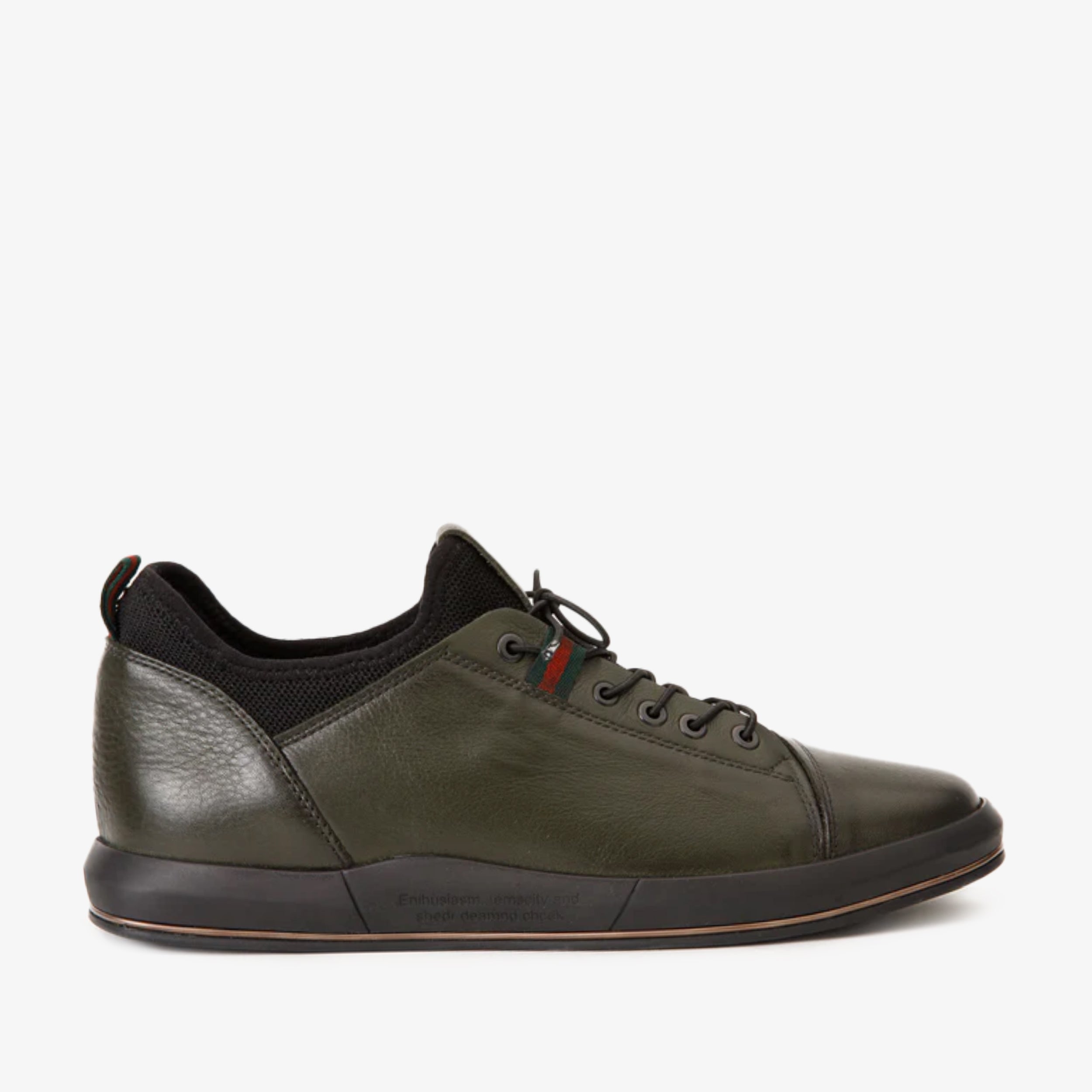 The Hoxton Green Leather Men Sneaker
