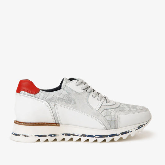 Zapatillas de cuero blanco Cakarta para hombre ¡VENTA FINAL!