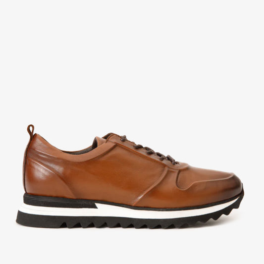 The Barnett Tan Leather Men Sneaker