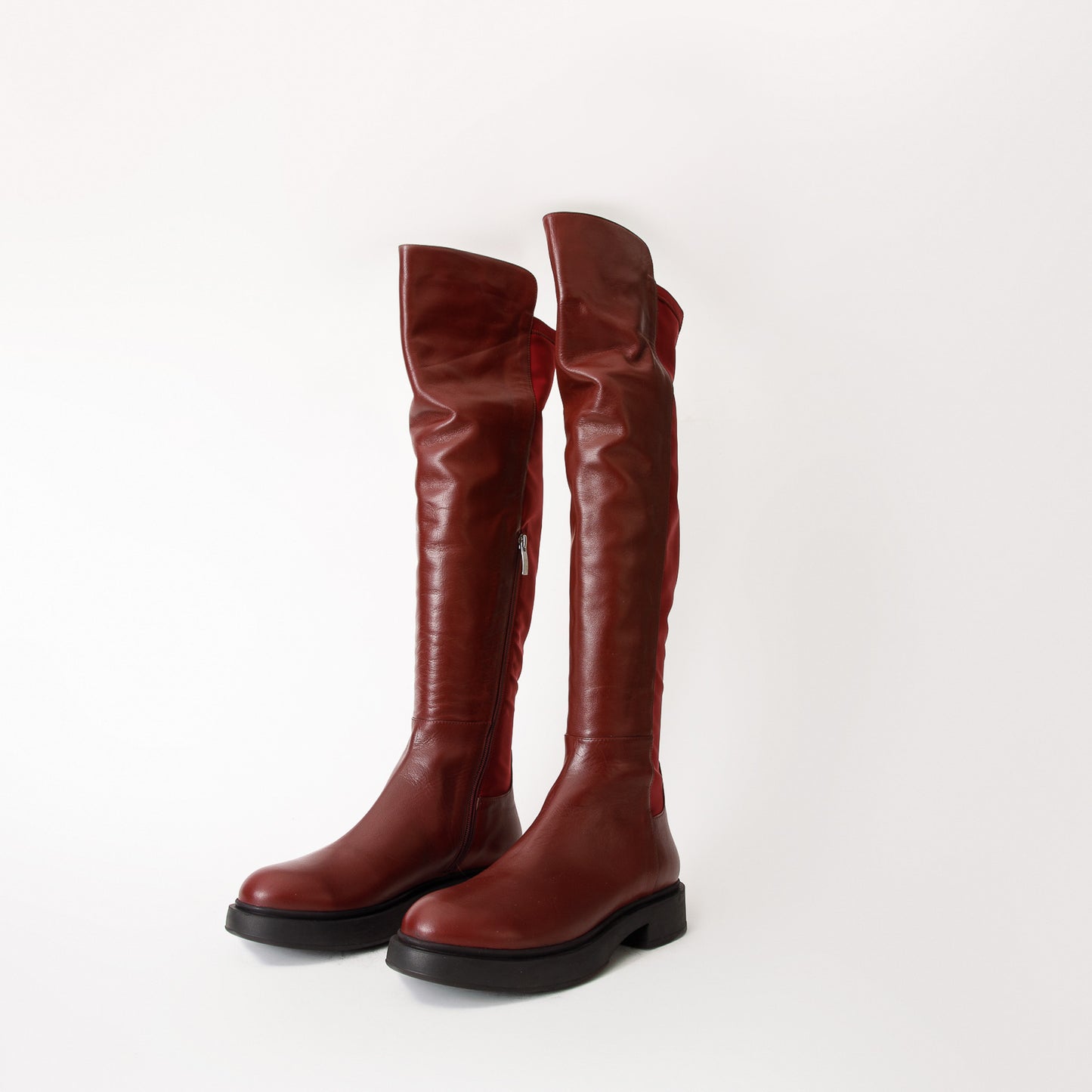 The  Harmony Belle Burgundy Leather Knee High Women Boot