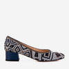 The Nampula Navy Crystal-Embellished Leather Women Pump