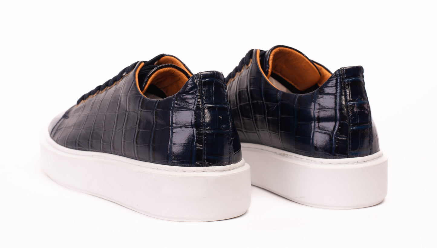 The Dublin Blue Leather Men Sneaker