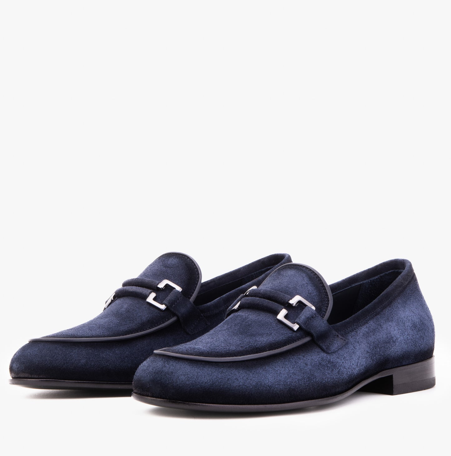 The Brooks Navy Suede Bit Loafer Men Shoe