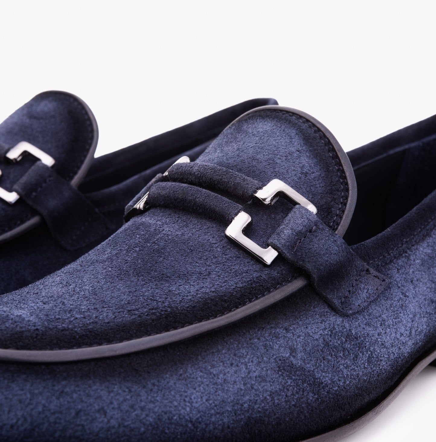 The Brooks Navy Suede Bit Loafer Men Shoe