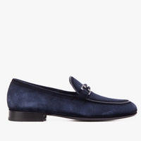 The Brooks Navy Suede Bit Loafer Men Shoe