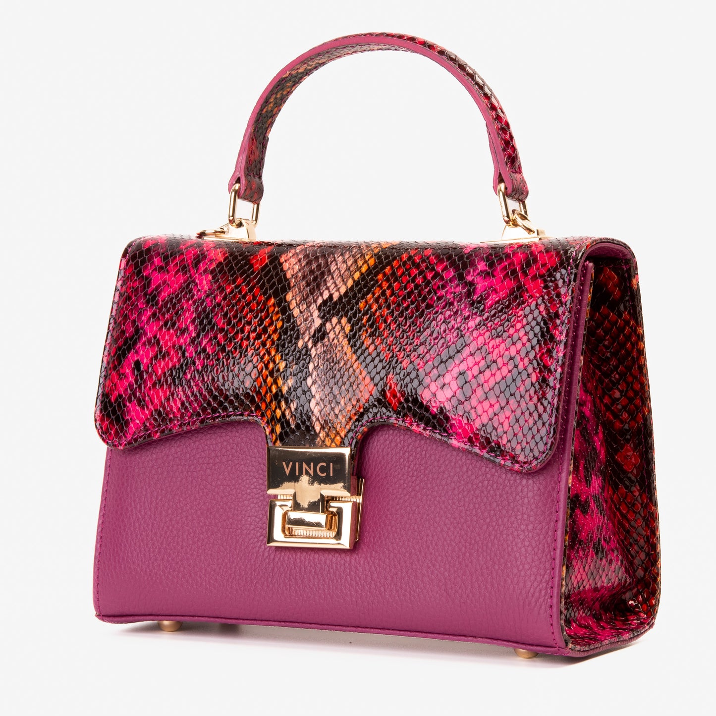 El bolso de piel fucsia de Burano
