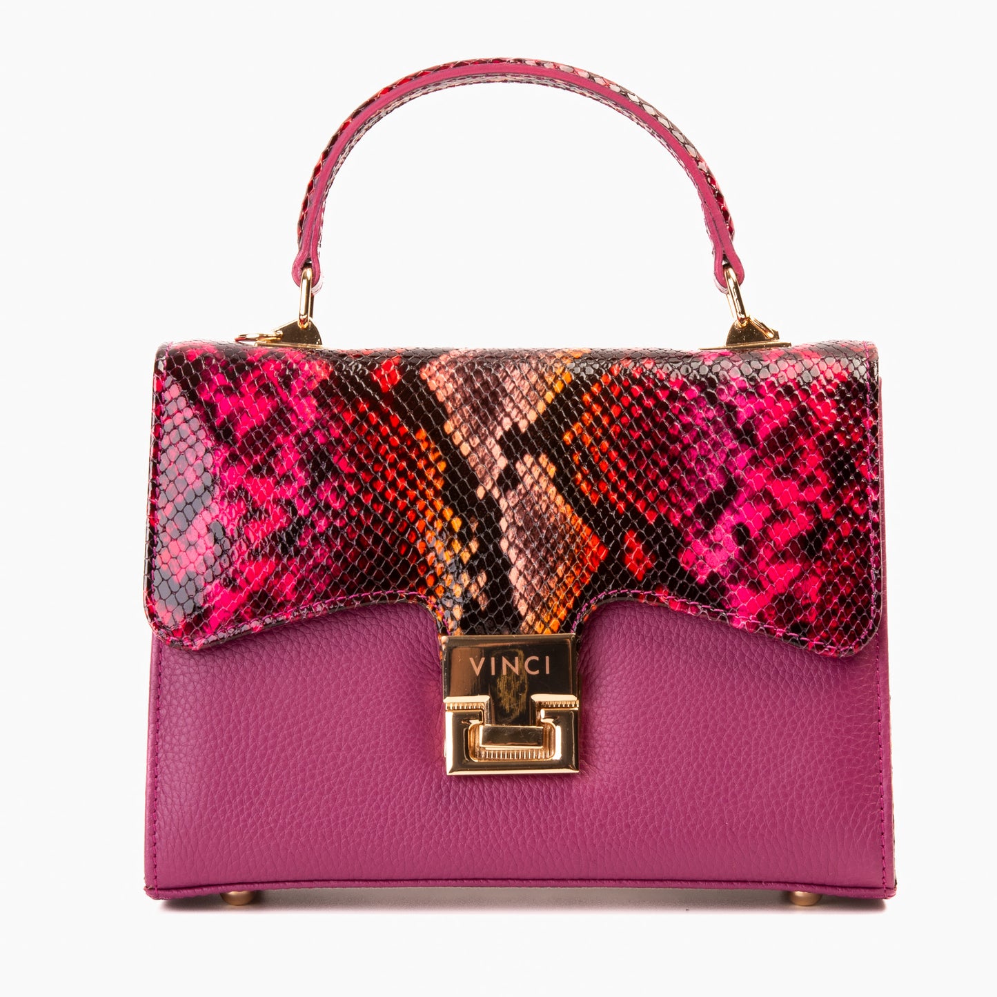 El bolso de piel fucsia de Burano