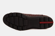 The Luxpre Burgundy Leather Handwoven Casual Chelsea Boot