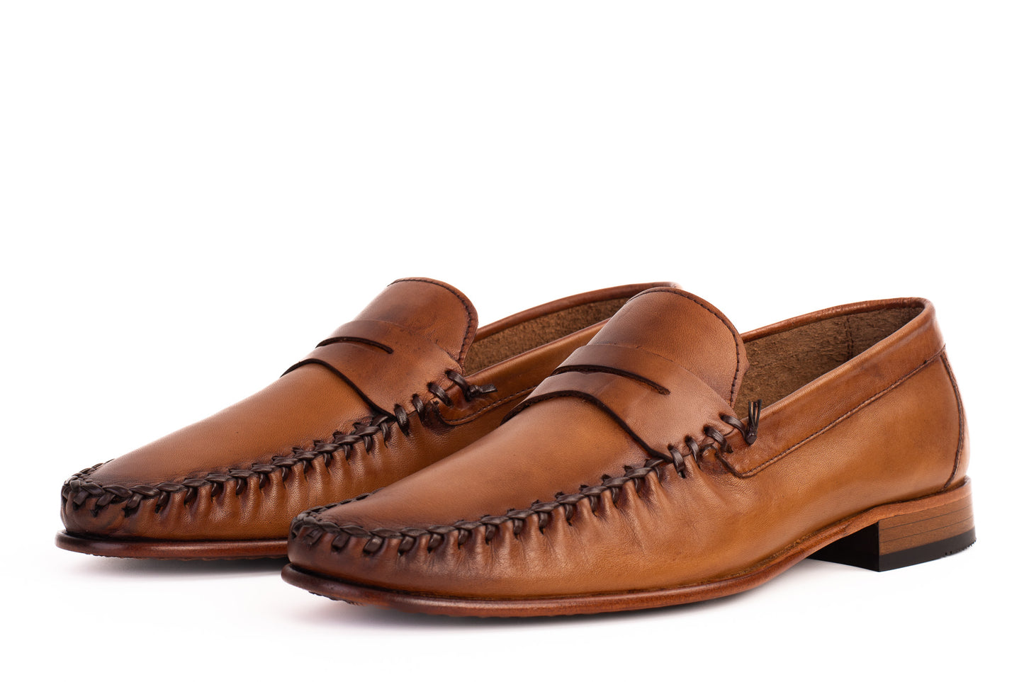 حذاء Eregli Tan Leather Penny Loafer للرجال