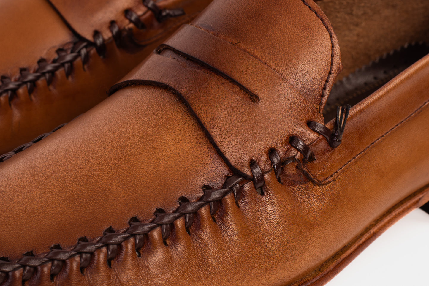 حذاء Eregli Tan Leather Penny Loafer للرجال