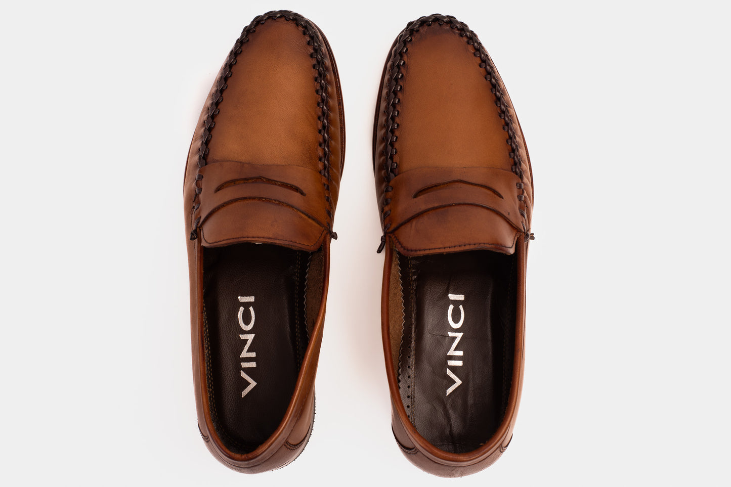 حذاء Eregli Tan Leather Penny Loafer للرجال