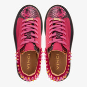 The Venezia Fushia Leather Sneaker