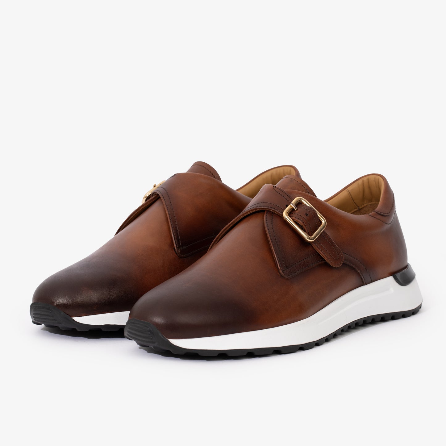 Las Zapatillas de Mujer de Cuero de Búfalo Luxe Tan
