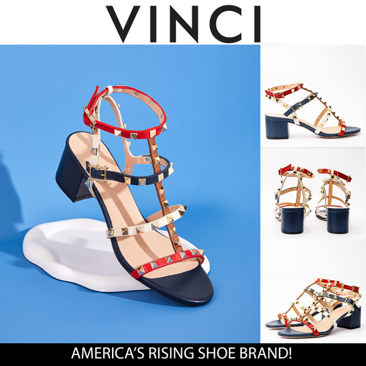 Sandalia de mujer de piel con múltiples tiras multicolor Nejapa