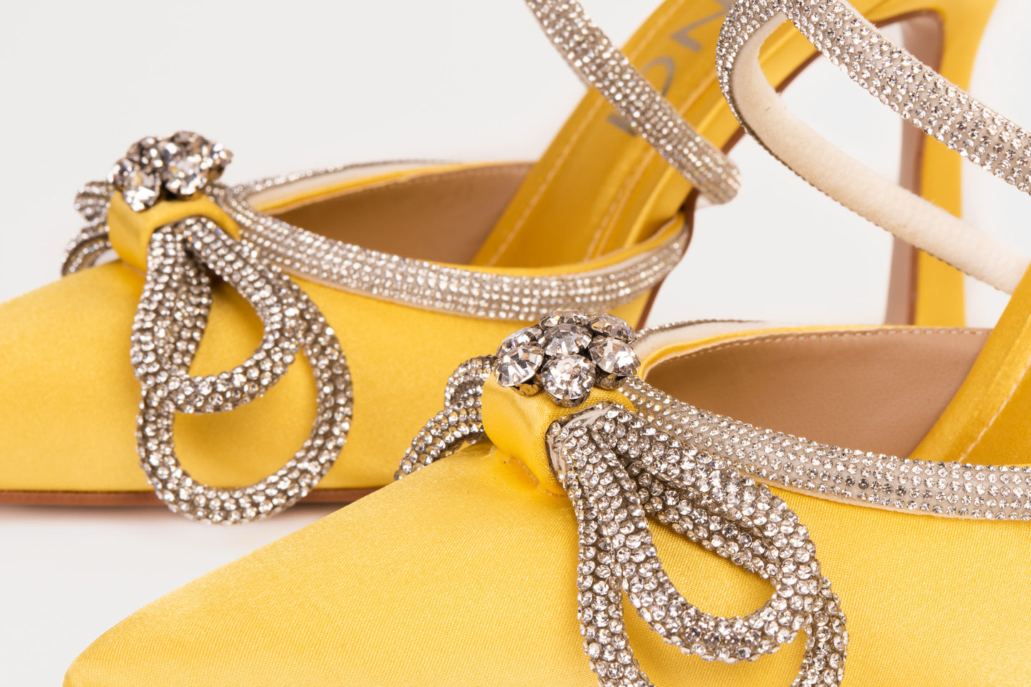 The Floransa Yellow Leather Pointy Toe Ankle Strap Women Sandal