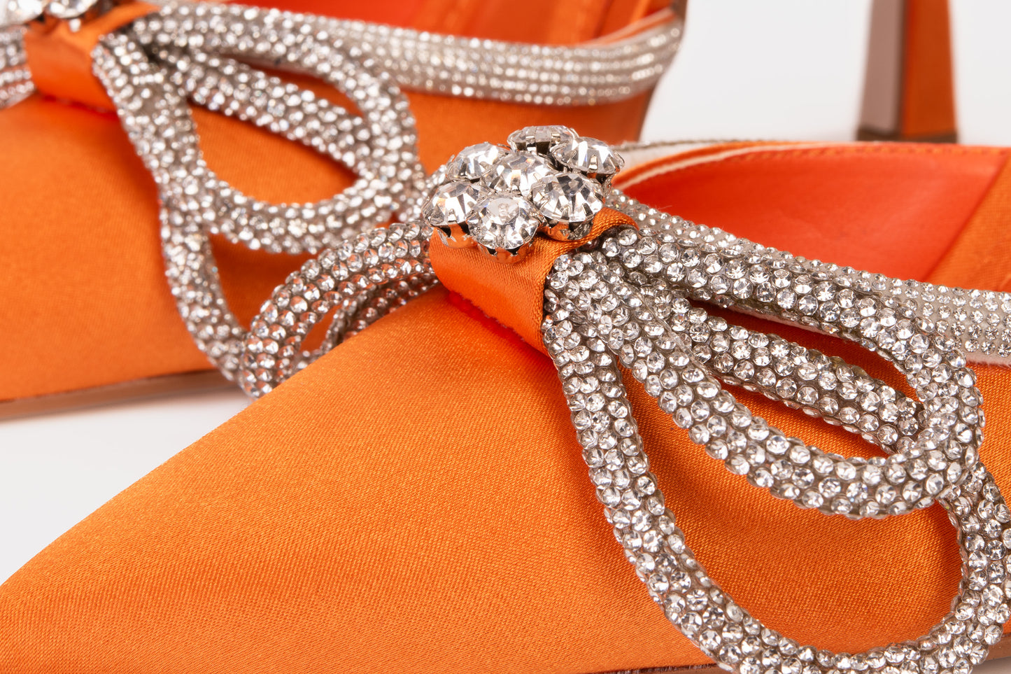 The Floransa Orange Leather Pointy Toe Ankle Strap Women Sandal Final Sale!