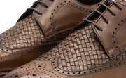 The Rover Brown Leather Wingtip Semi Brogue Shoe