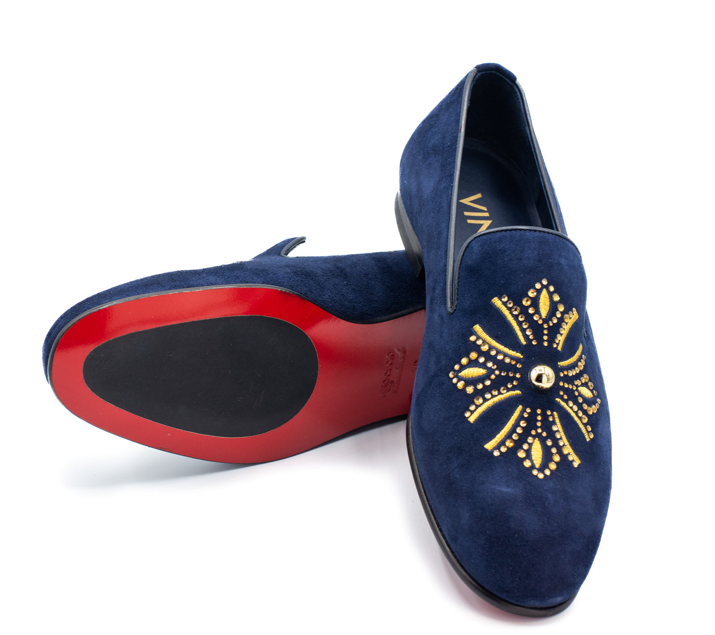 The Lazio Shoe Navy Blue Suede Slip-on Loafer Men Shoe