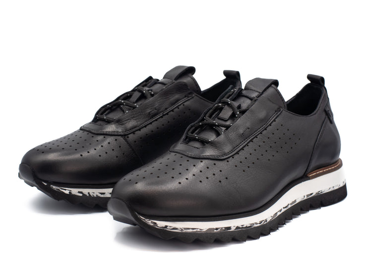 The Pennsylvania Black Leather Sneaker