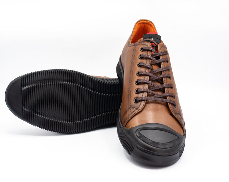 The Mumbai Brown Leather Sneaker