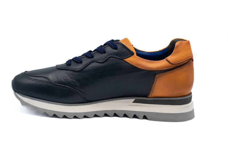 The Florida Dark Blue Leather Sneaker