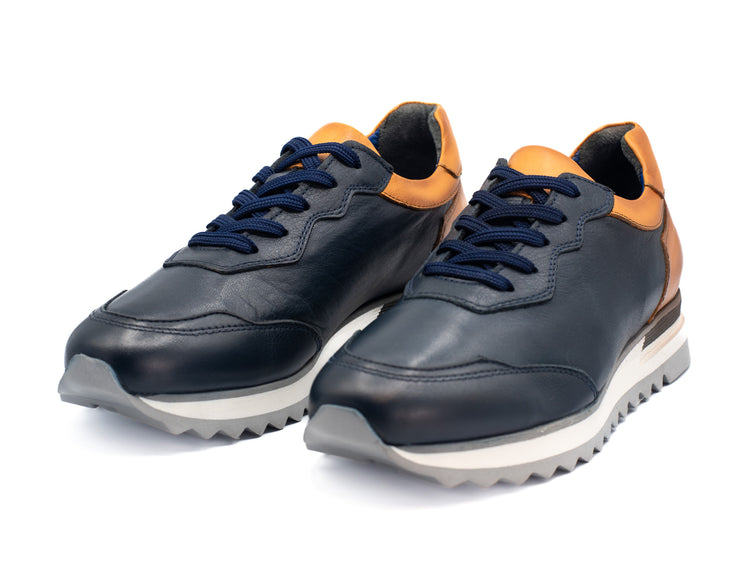 The Florida Dark Blue Leather Sneaker