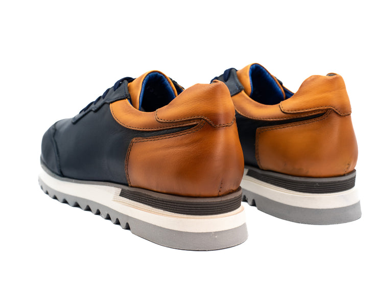The Florida Dark Blue Leather Sneaker