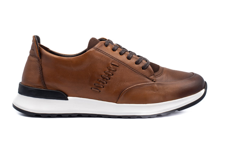  San Salvador Brown Leather Sneaker