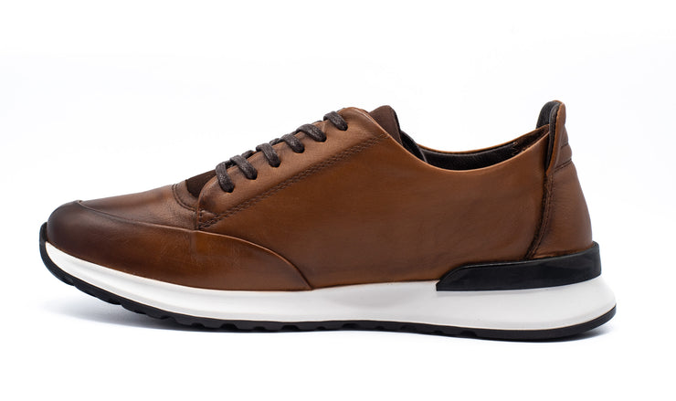  San Salvador Brown Leather Sneaker