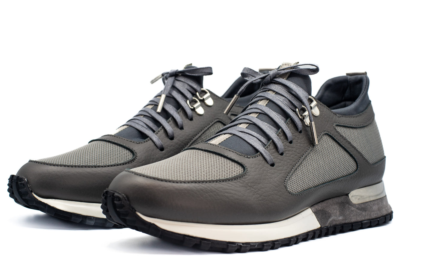 The Dos Rios Grey Leather Men Sneaker