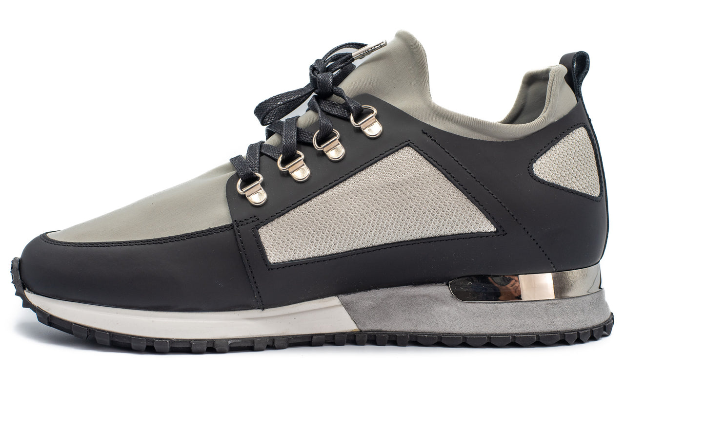 ¡Venta final de zapatillas de cuero gris Emir para hombre!
