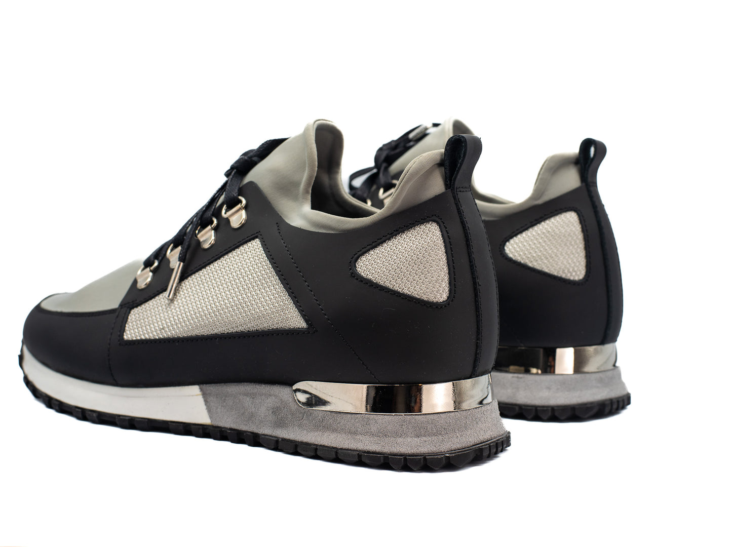 ¡Venta final de zapatillas de cuero gris Emir para hombre!