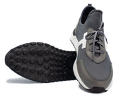The Nebreska Grey Leather Sneaker